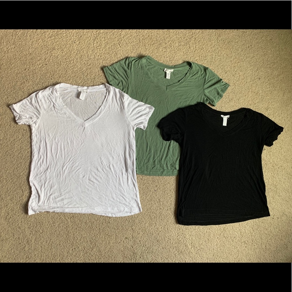 Full Tilt Cropped V-Neck Bundle (size: small)